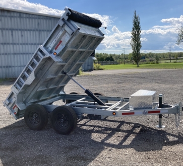 Dump Trailer 10'x60" Tandem Axle (7,000lbs) Galvanized   [BACKORDER]